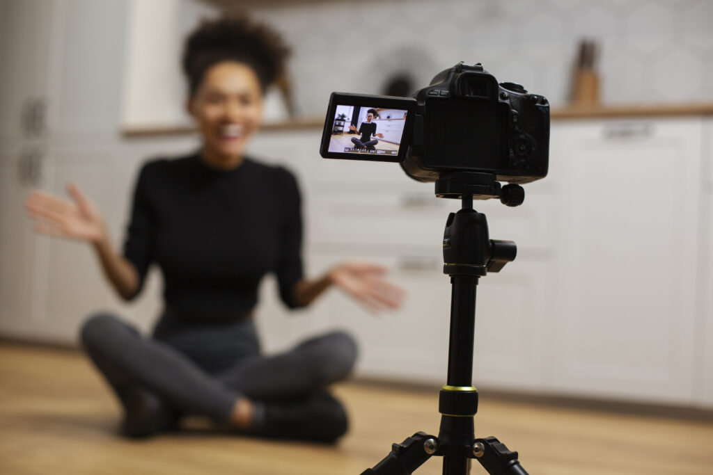 woman with camera